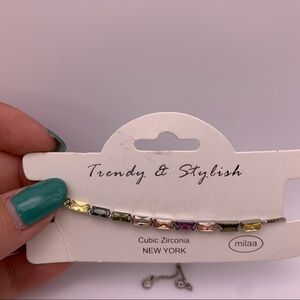 Cubic Zirconia Multi Colored Bracelet